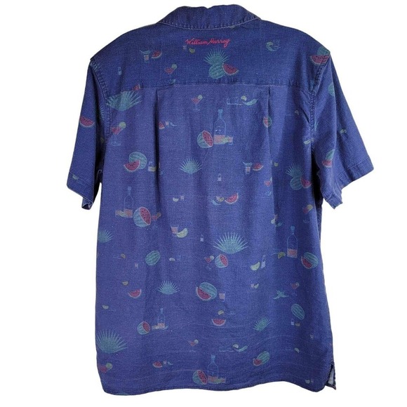 William Murray Mens Shirt Medium Short Sleeve Button Up Golf Watermelon Cocktail - Picture 3 of 13